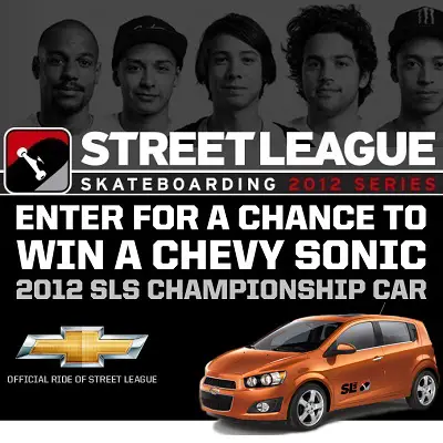 Enter to win 2012 Chevrolet Sonic