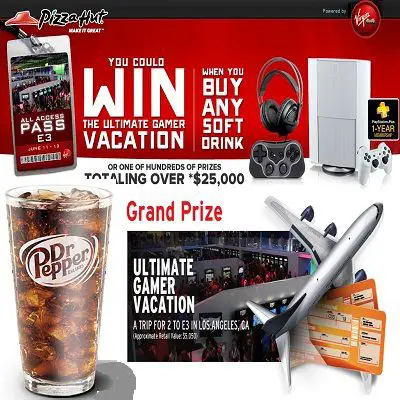 Dr Pepper Pizza Hut Virgin Gaming sweeps