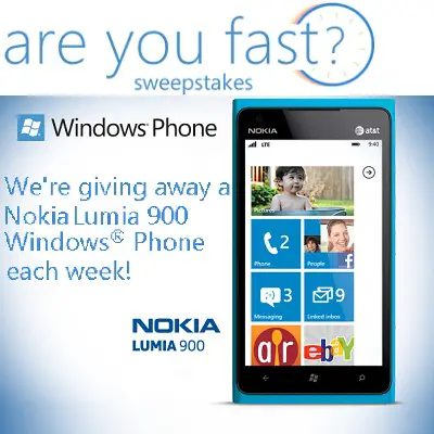 Win the weekly Nokia Lumia 900 Windows Phone!