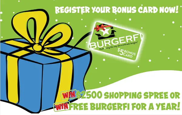 The BurgerFi Holiday Gift Card Sweepstakes