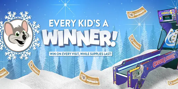 Chuck E. Cheese Every Kids Winner Sweepstakes