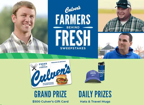 Culver’s Farmers Behind Fresh Sweepstakes