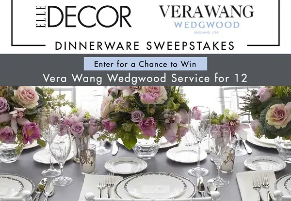 Elle Decor Vera Wang Wedgwood Sweepstakes