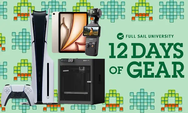 Full Sail University 12 Days of Gear Giveaway – Win Top Tech Prizes! (Daily Winners)