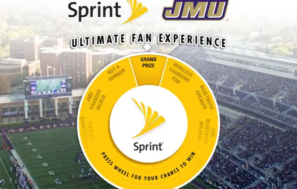 JMU Sprint Spin to Win Sweepstakes