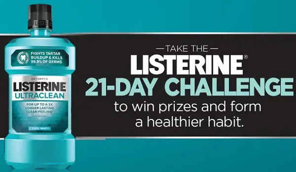 Listerine 21 Day Challenge Sweepstakes and IWG