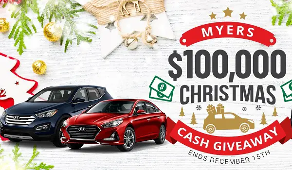 Myers Christmas Cash Giveaway