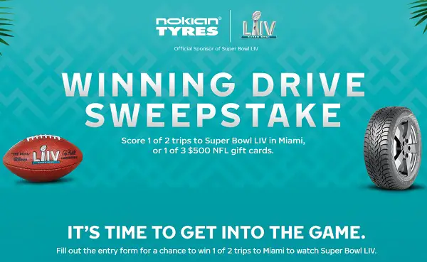 The Nokian Tyres Super Bowl 2020 Sweepstakes