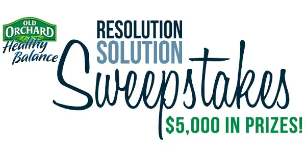 Old Orchard New Year Resolution Solution Sweepstakes