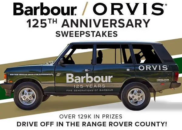 Orvis Barbour Range Rover Sweepstakes