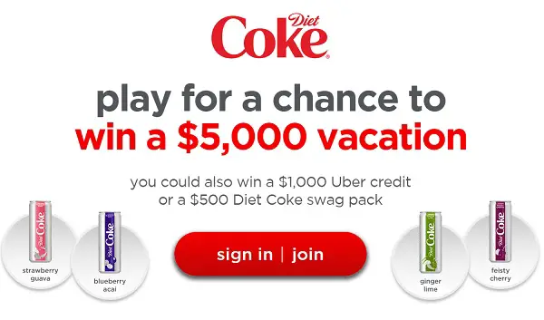 Diet Coke Flavors for the Win Sweepstakes