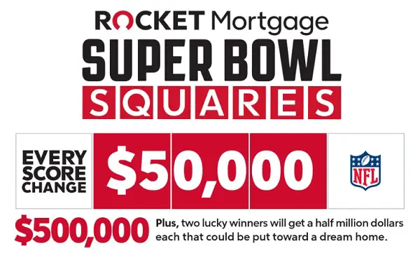 The Rocket Mortgage Super Bowl Squares Sweepstakes 2022