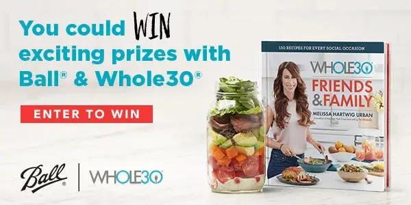 Ball Home Canning Whole30 Instant Win Game on Saladjar30.com