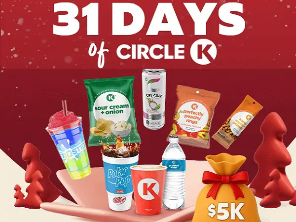 31 Days of Circle K Sweepstake and Instant Win Game: Win Cash, Gift Cards & More