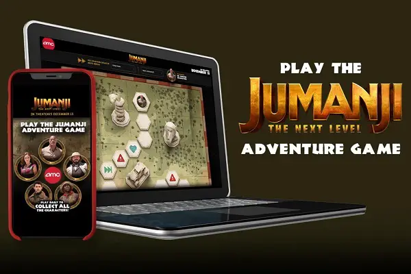 AMC Jumanji The Next Level Adventure Game on AMCTheatresJumanjiTicketingGame.com