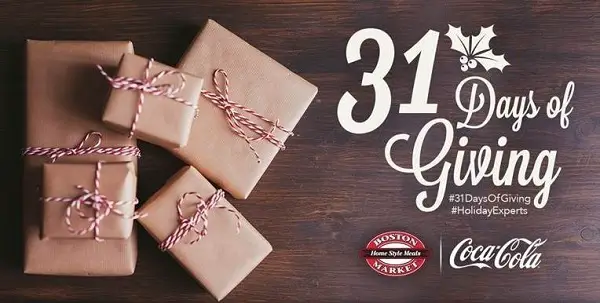 Boston Market 31 Days of Giving Sweepstakes