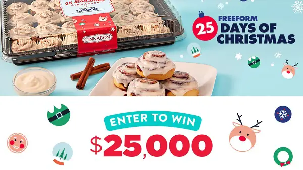 Cinnabon 25 Days of Christmas Sweepstakes