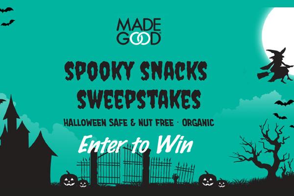 MadeGood Spooky Snacks Sweepstakes