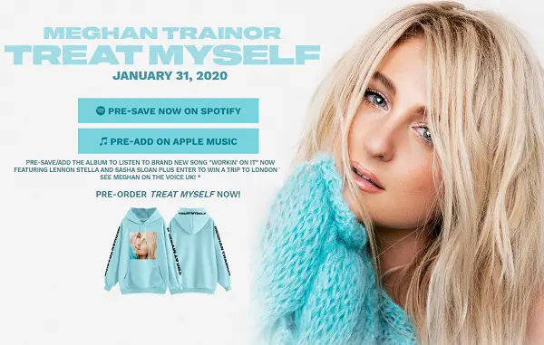 Meghan Trainor Treat Myself Pre-Save Sweepstakes