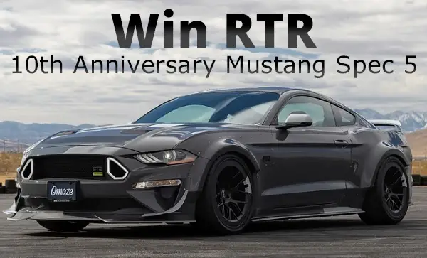 Omaze Ford Mustang RTR Giveaway