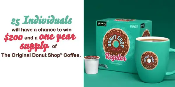 Donut Shop Coffee Pouring Positivity Giveaway