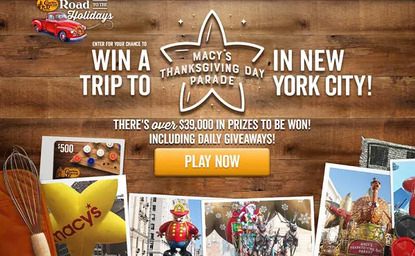 Cracker Barrel Road To The Holiday Sweepstakes