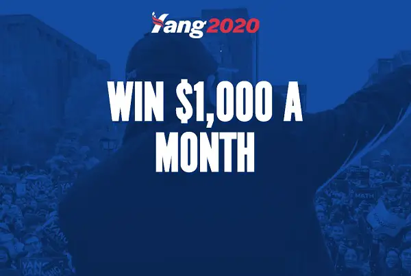 Andrew Yang Giveaway: Win $1000 Per Month