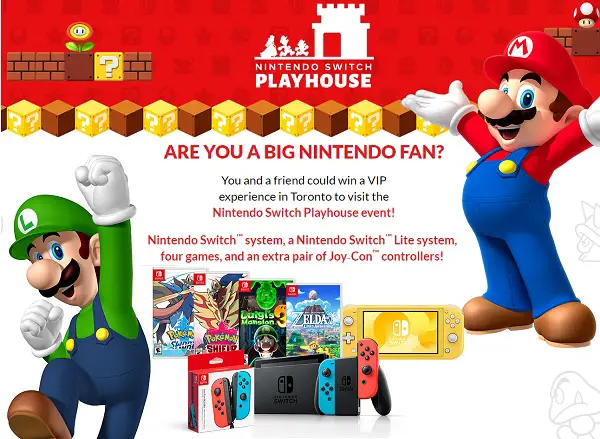 YTV Nintendo Switch Sweepstakes 2019