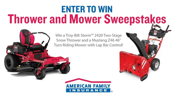 American Family Insurance Thrower and Mower Sweepstakes