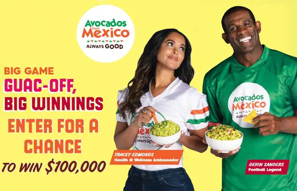 Avocados from Mexico Big Game Sweepstakes: Win $100000 Cash