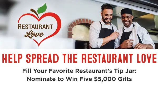 Bob’s Red Mill’s Restaurant Love Sweepstakes