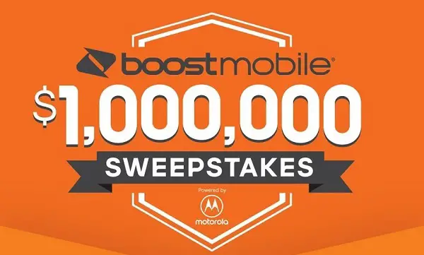 Boost Mobile Million Dollar Sweepstakes 2020