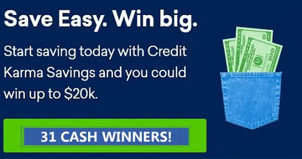 Credit Karma Savings Sweepstakes 2020