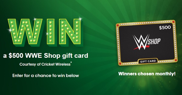Cricket Wireless WWE Gift Card Sweepstakes