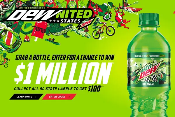 MTN Dew Dewnited States Sweepstakes: Win $1,000,000 Cash!