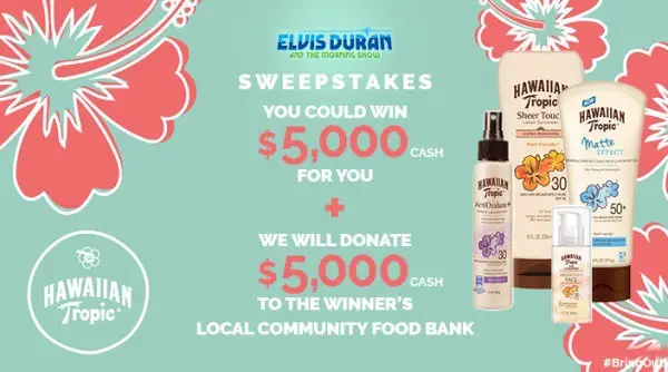 Hawaiian Tropic Sunscreen Cash Sweepstakes 2020