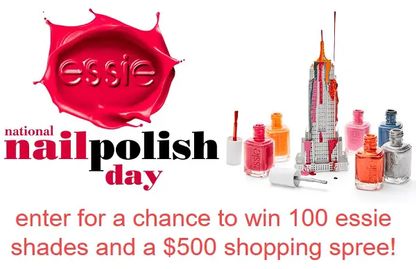 Essie National Nail Polish Day Sweepstakes