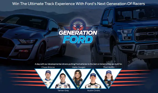 Generation Ford Sweepstakes 2020