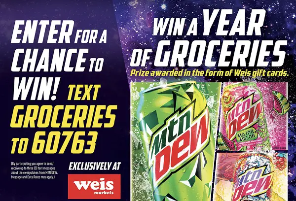 MTN DEW Year of Groceries Sweepstakes 2022