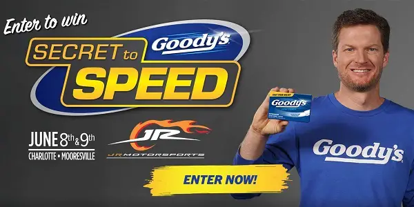 Goody's Powder Dale Earnhardt Jr. Sweepstakes