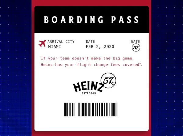 Heinz 57 Flight Change Promotion