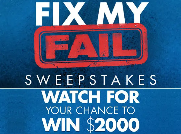 Hgtv.com Fix My Fail Sweepstakes