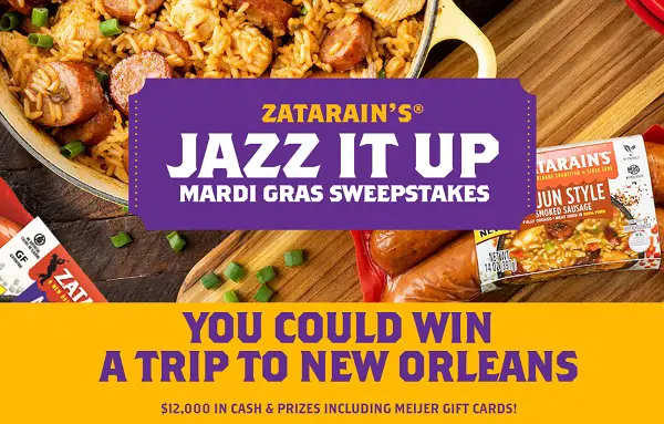 Zatarain’s Jazz It Up Mardi Gras Sweepstakes