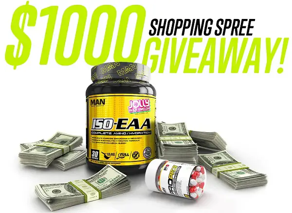 Man Sports Nutrition $1,000 Shopping Spree Giveaway
