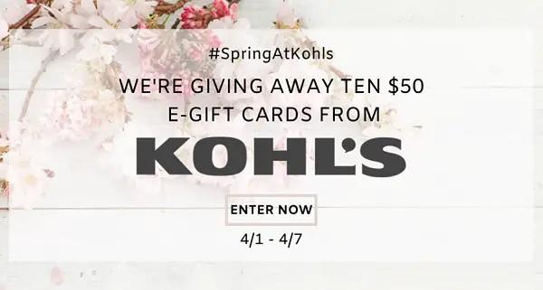 Saving Kohl’s Gift Card Giveaway