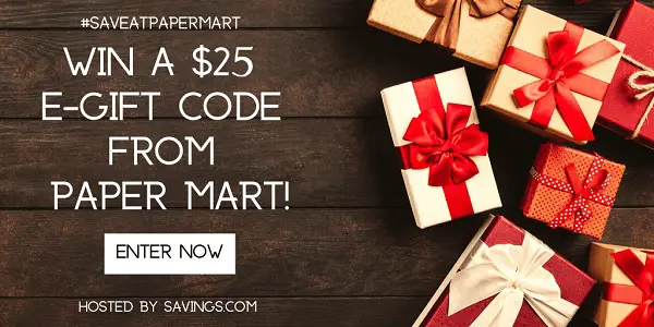 Saving at Paper Mart Sweepstakes