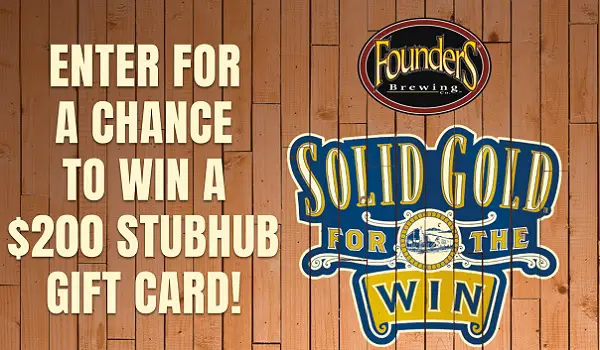 Founders Solid Gold for The Win Sweepstakes