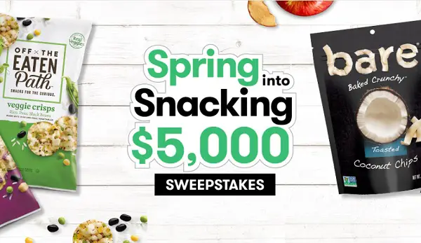 Tasty Rewards Spring Into Snacking Sweepstakes: Win $5000 Cash