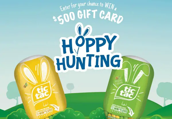 Tic Tac Hoppy Hunting Sweepstakes and Instant Win Game