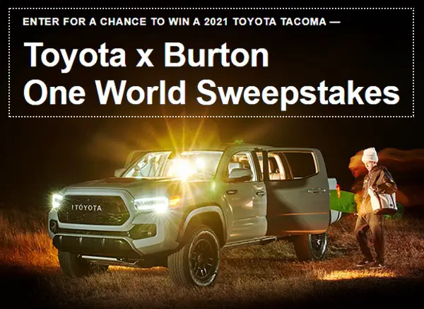 Toyota X Burton Sweepstakes 2020